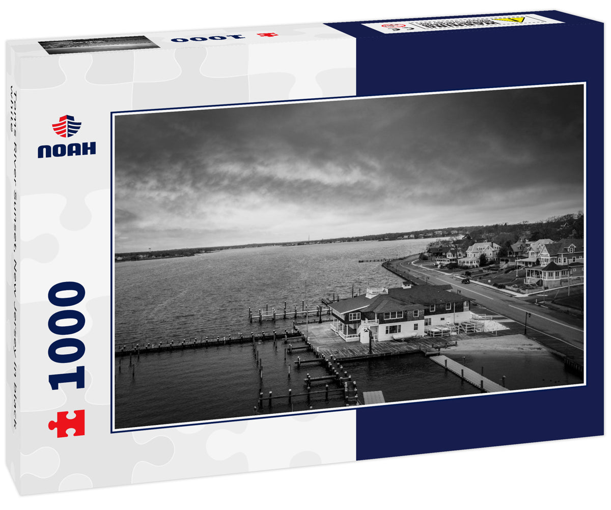 Toms River Sunset, New Jersey in black white