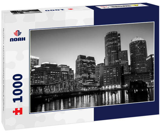 Boston Massachusetts in black white