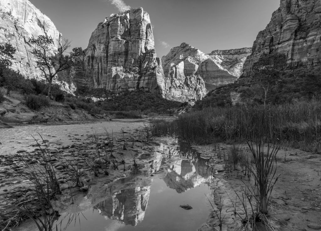Refrigerator Canyon, Utah in black white