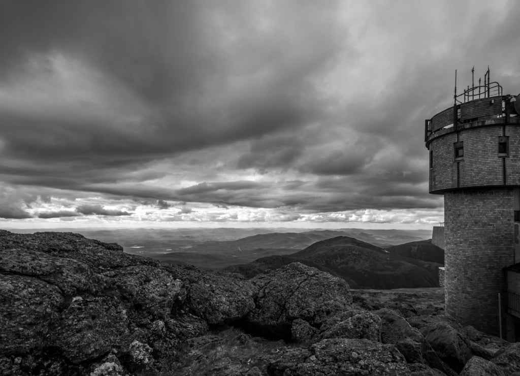 Mt. Washington New Hampshire in black white