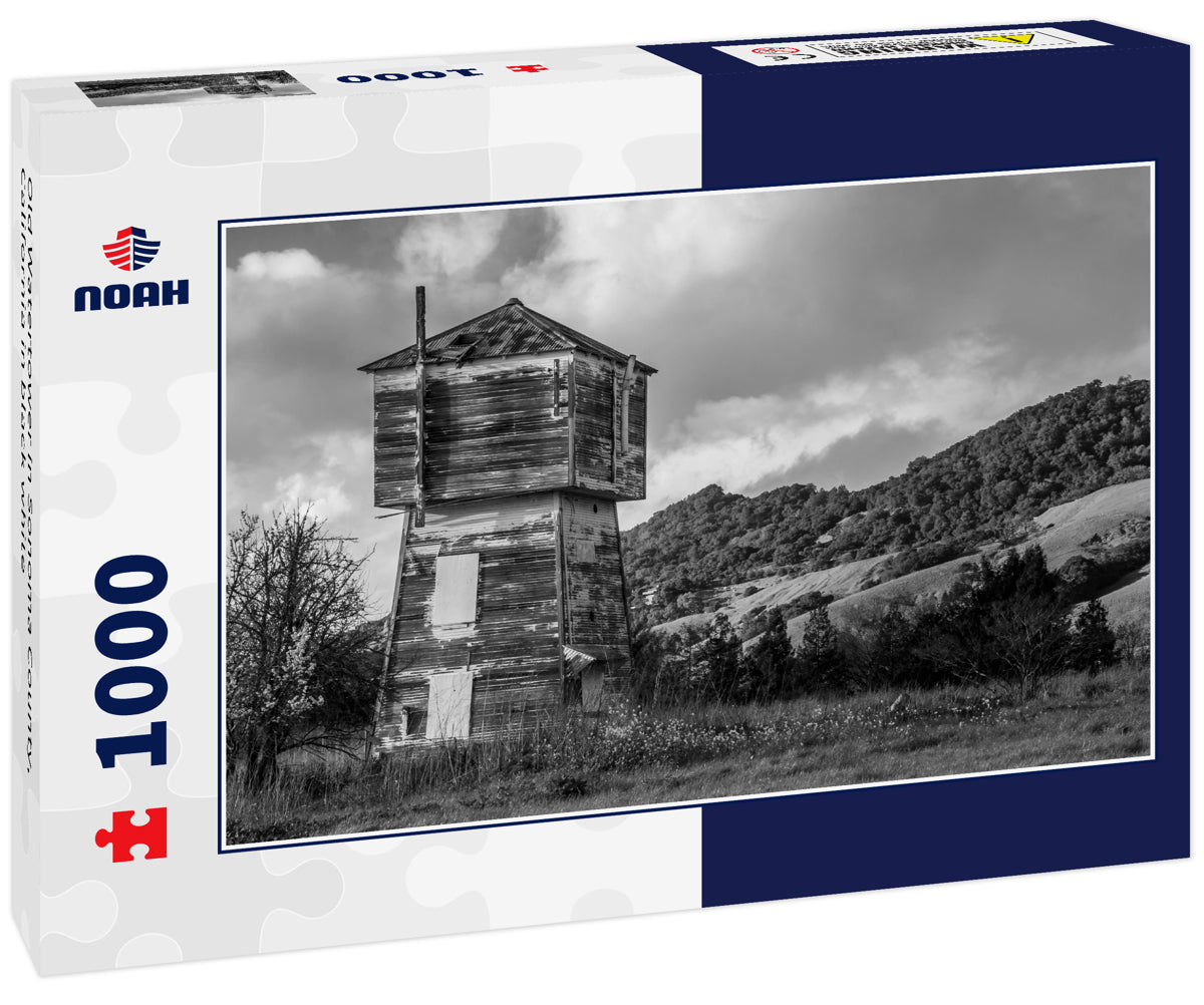 Old Watertower in Sonoma County, California in black white
