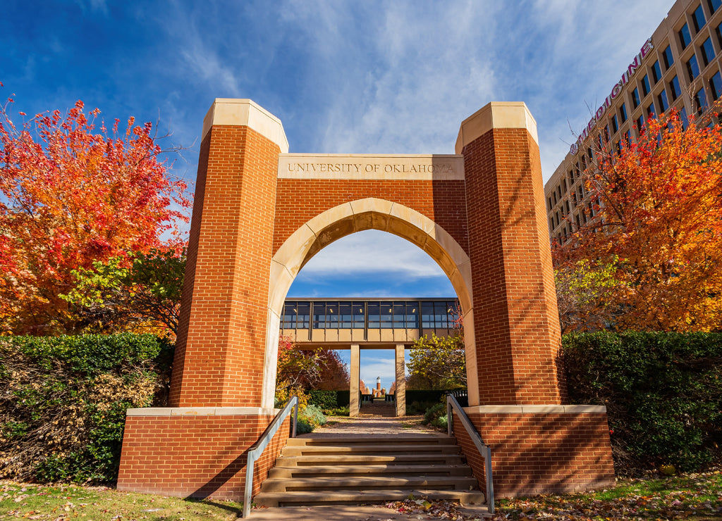 Beautiful fall color of the health sciences campus, University of Oklahoma