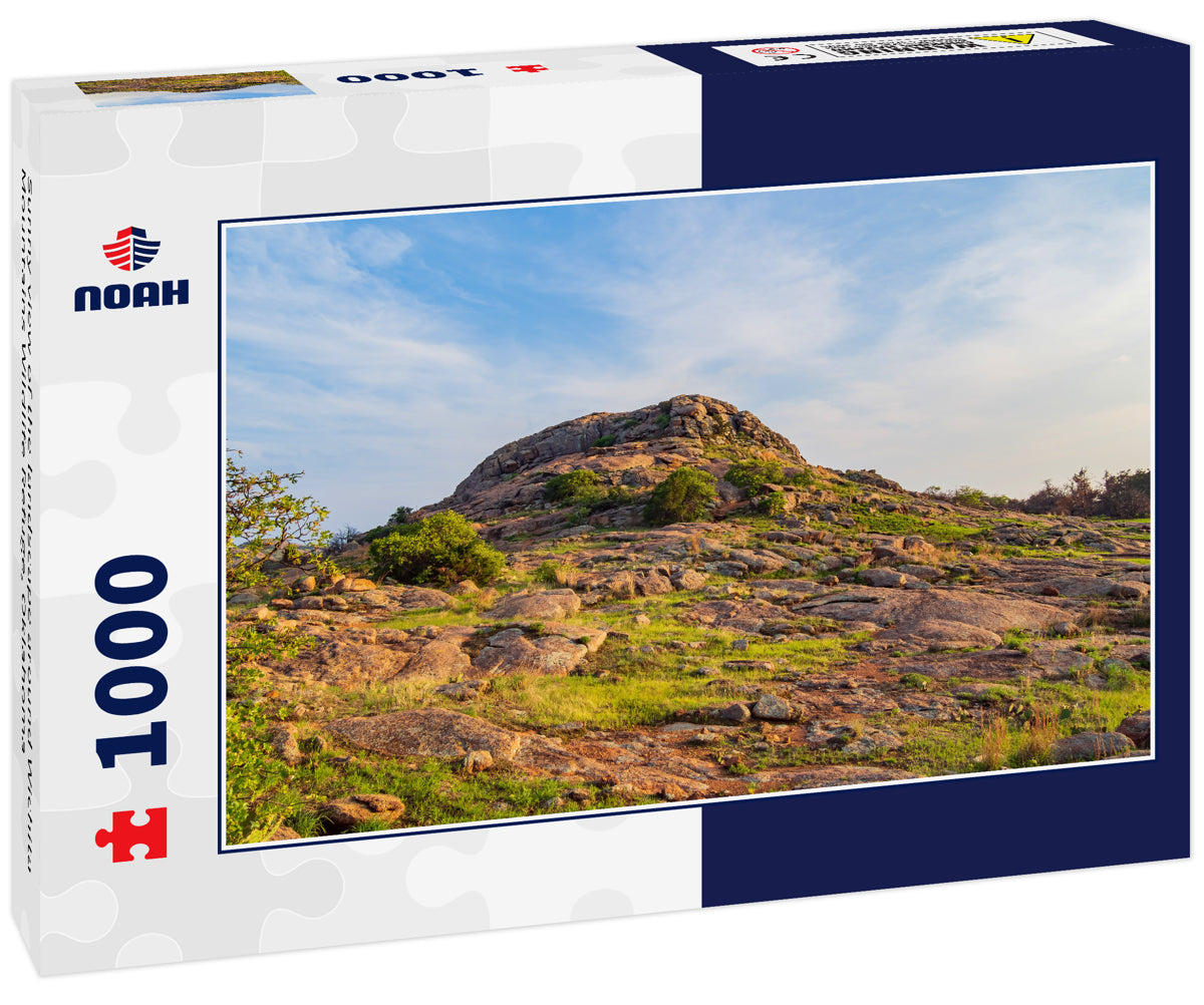 Sunny view of the landscape around Wichita Mountains Wildlife Refuge, Oklahoma