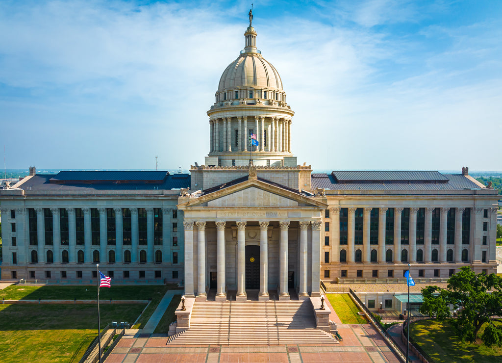 Aerial View of Oklahoma City Capitol Building