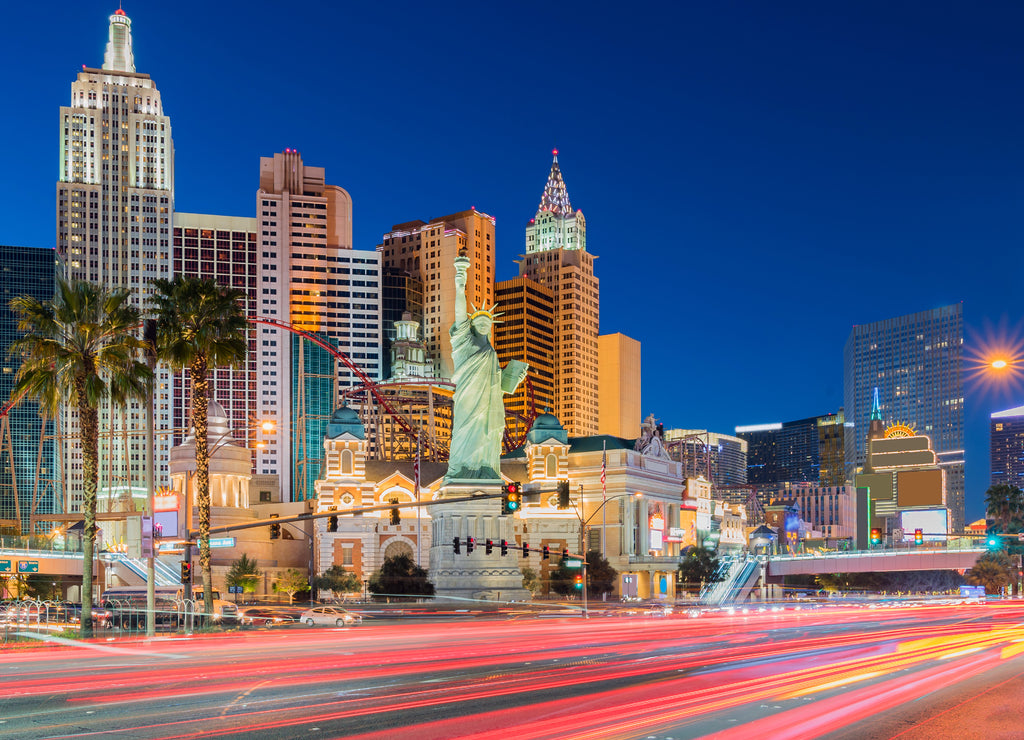 Las Vegas strip sunset, Nevada