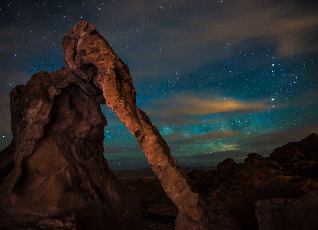 Elephant Rock at night Valley of Fire Nevada