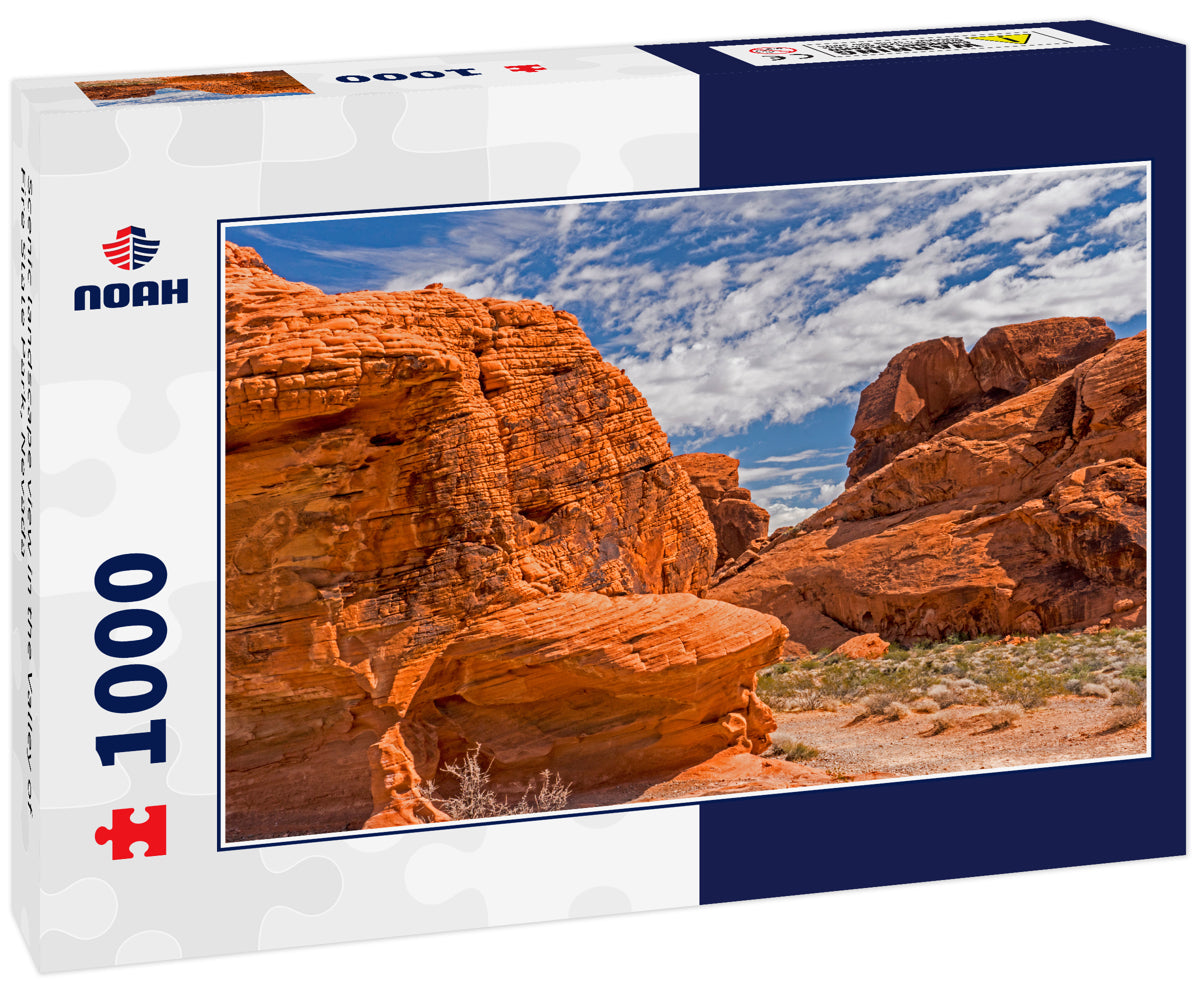 Scenic landscape view in the Valley of Fire State Park, Nevada