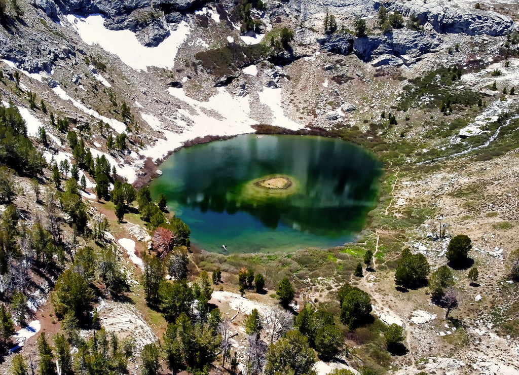 Island Lake, Ruby Mountains. Elko County - northeastern section of the state of Nevada. USA