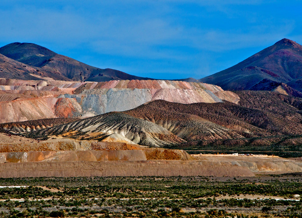 Terraced landscape of Gold and Silver Mine, Sulphur Mining District, Black Rock Desert, Nevada