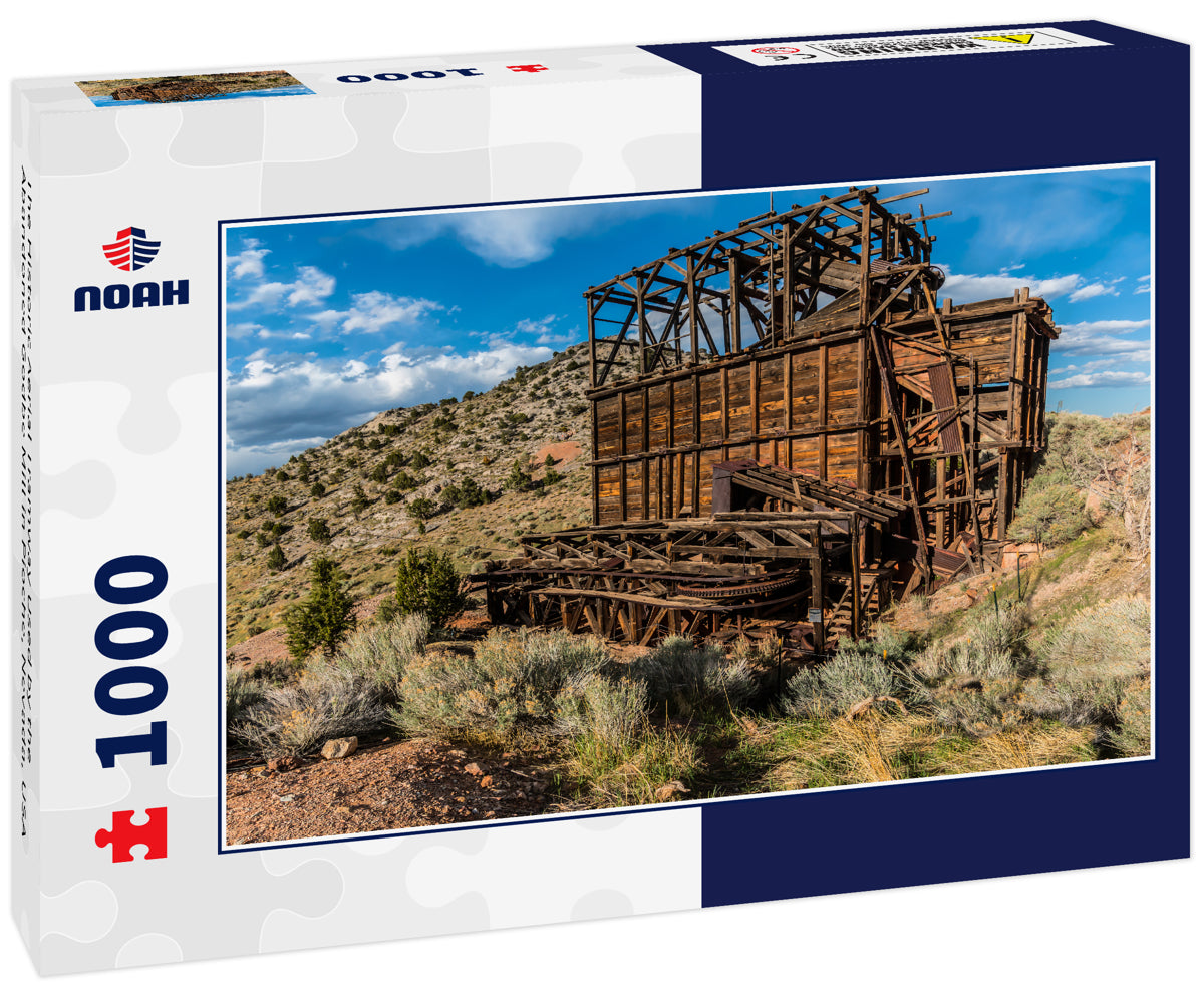 The Historic Aerial Tramway Used by the Abandoned Godbe Mill in Pioche, Nevada, USA