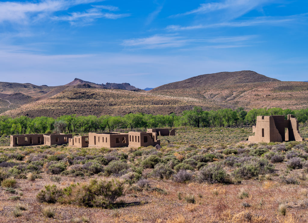 Fort Churchill, USA, Ruins of a United States Army fort and a way station on the Pony Express route in Lyon County Nevada