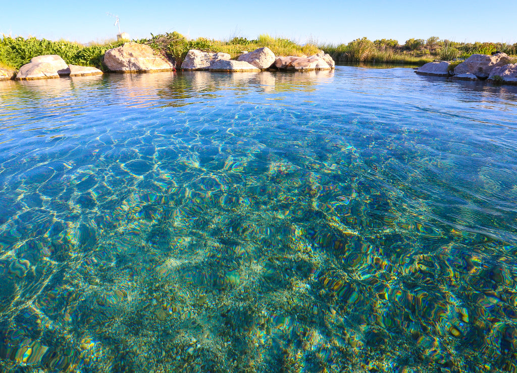 Nye County, Nevada: Nevada Hot Creek glistening pool