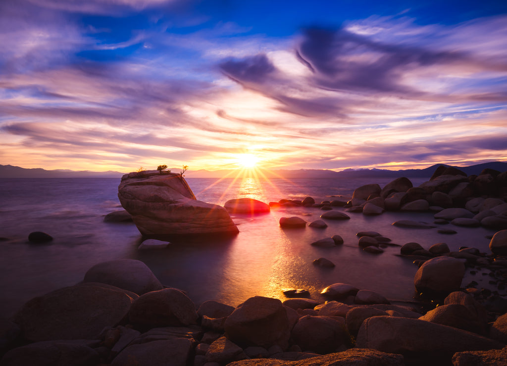 Sunset at Bonsai Rock, Lake Tahoe, Nevada