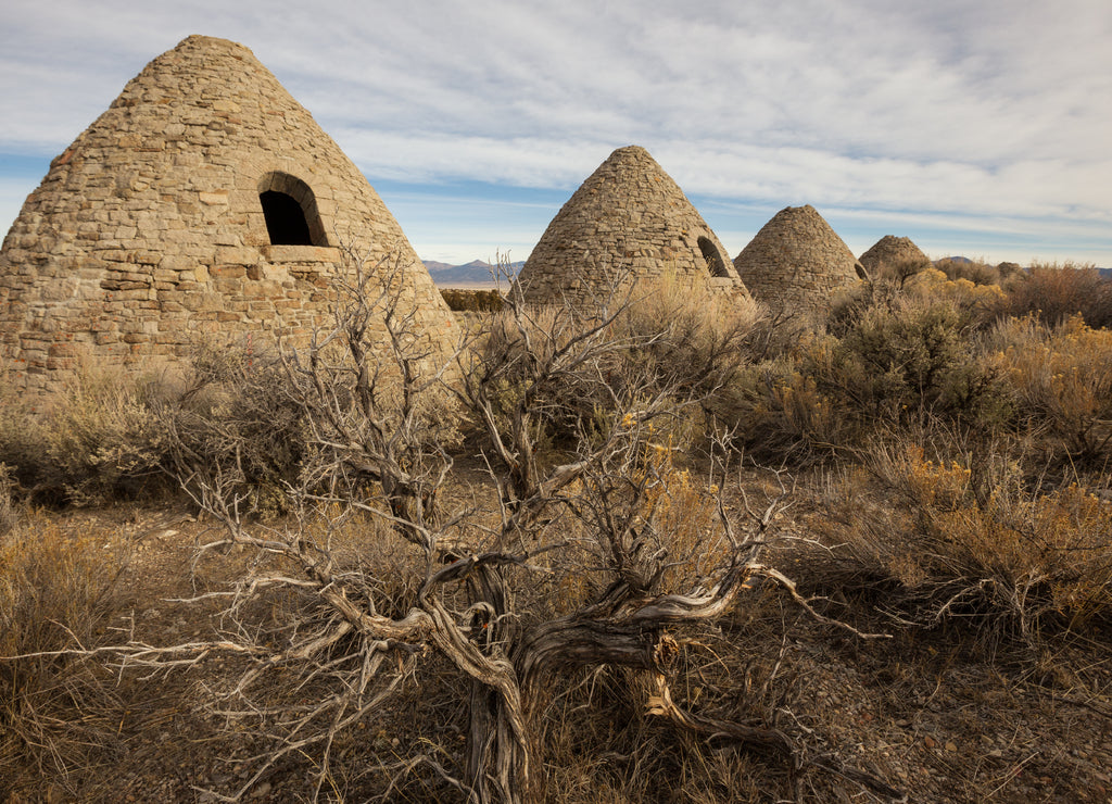 Ward charcoal ovens in ward mining district ghost town near Ely Nevada