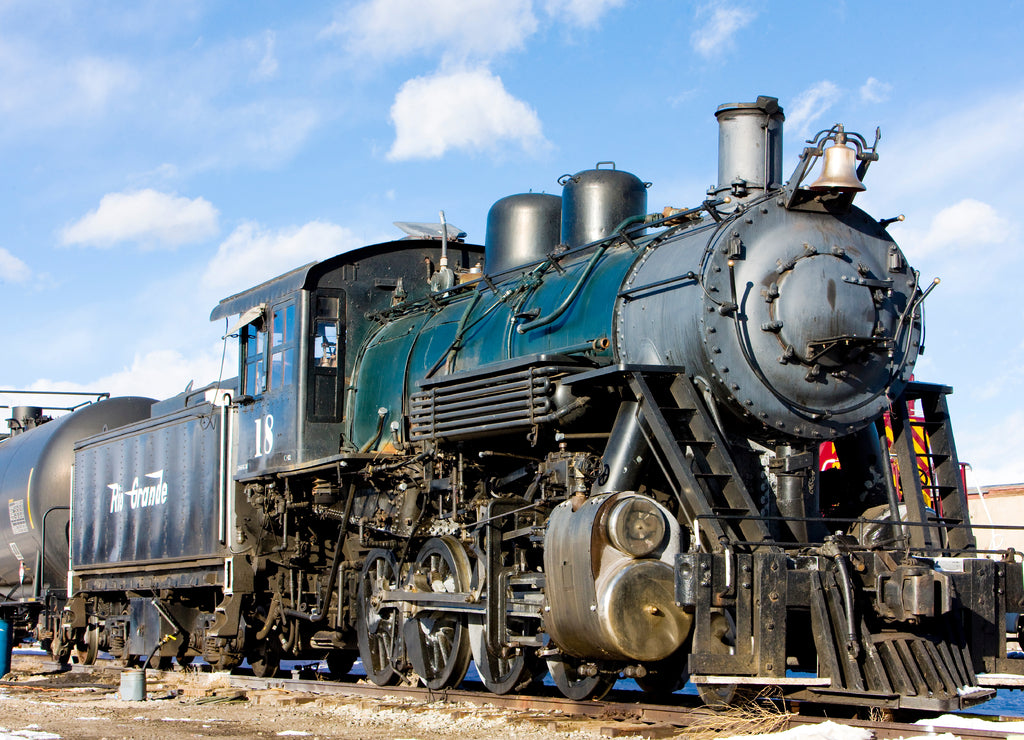 steam locomotive, Alamosa, Colorado, USA