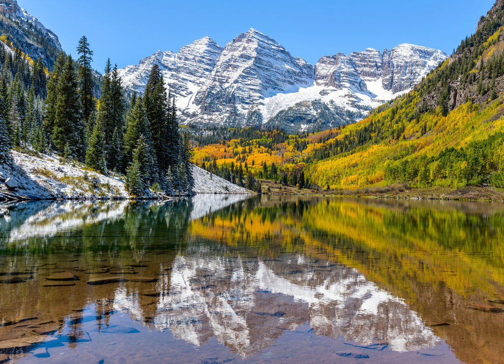 Maroon Bells and Maroon Lake, Aspen, Colorado