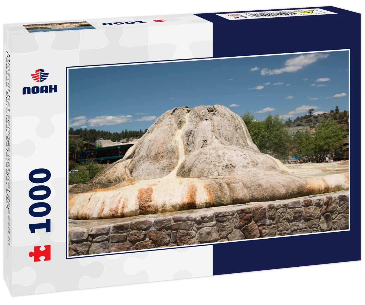Mineral hot springs natural deposit in Pagosa Springs, Colorado, USA