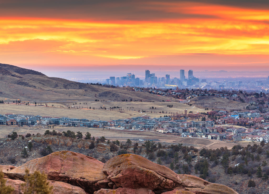 Downtown Denver, Colorado, USA From Red Rocks