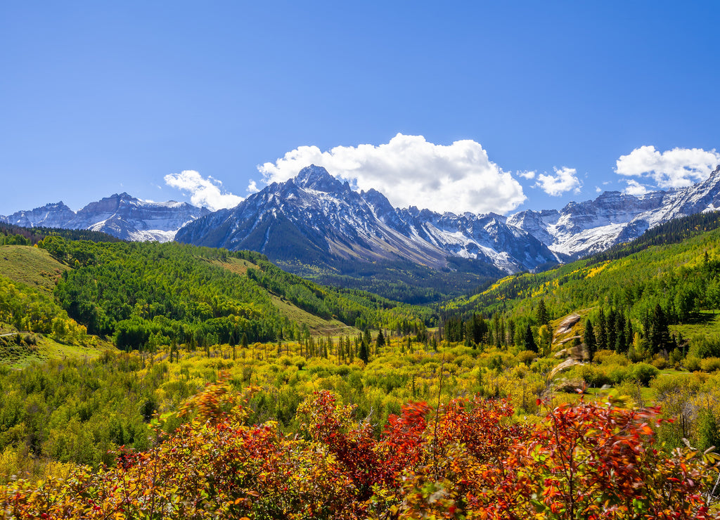 Landscape view of countryside Colorado fall season