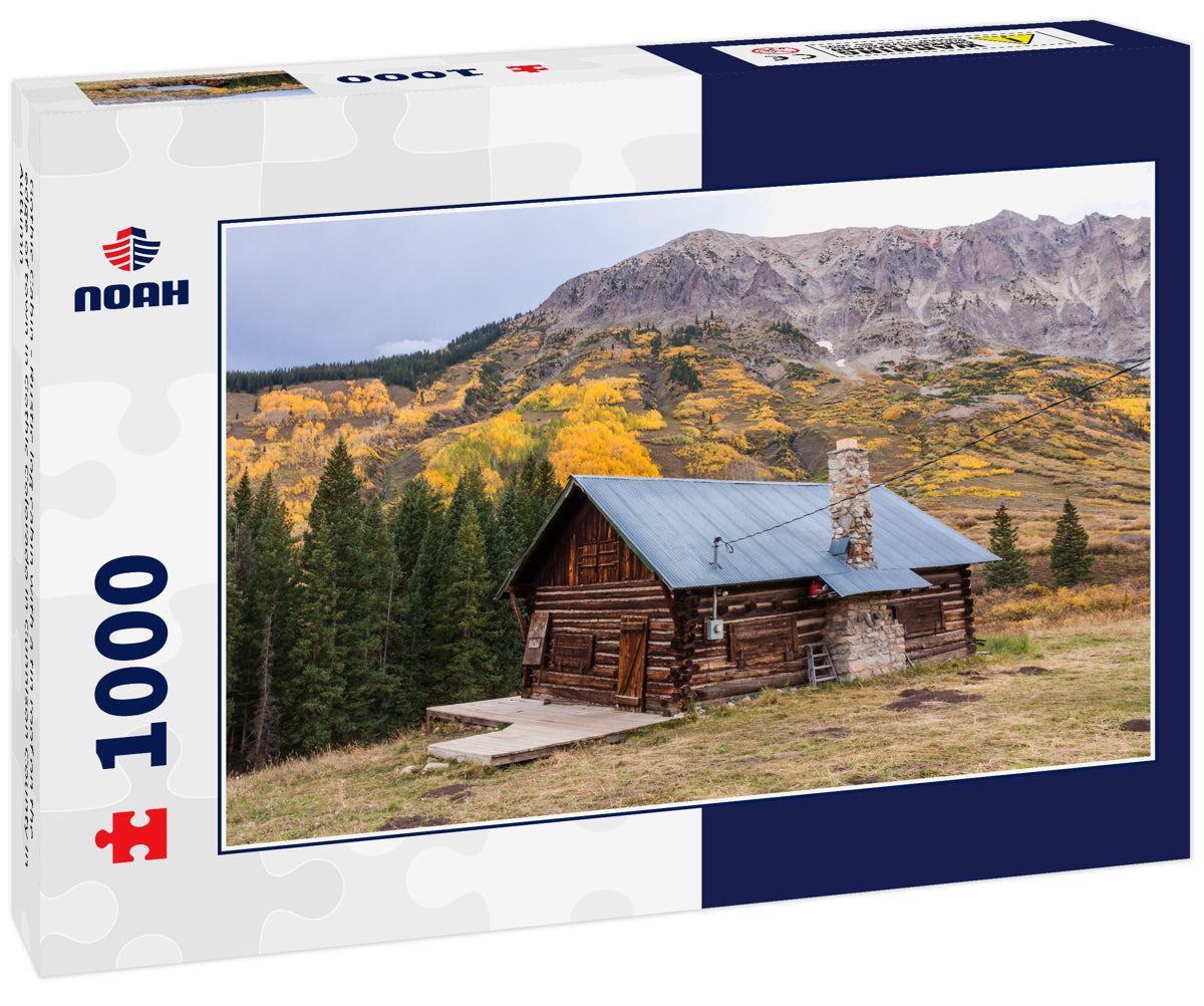 Gothic Cabin - Rustic log cabin with a tin roof on the edge of town in Gothic Colorado in Gunnison County in Autumn