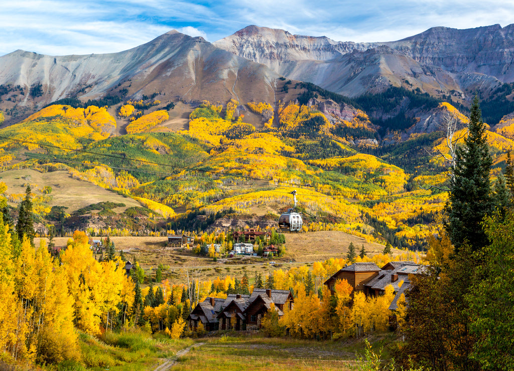 Fall Gondola Mountain Village near Telluride, Colorado