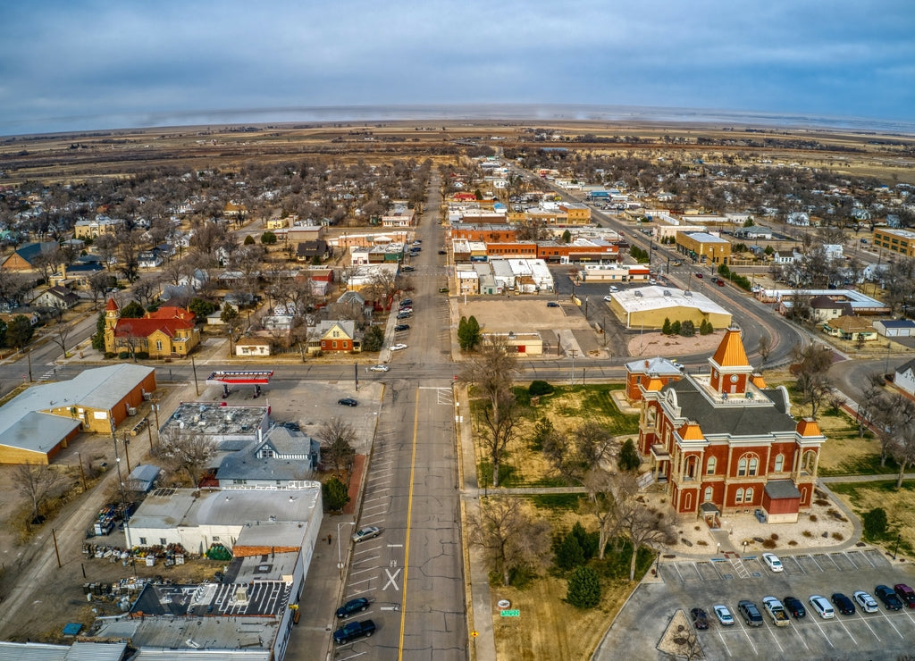 Aerial View of Las Animas, Colorado