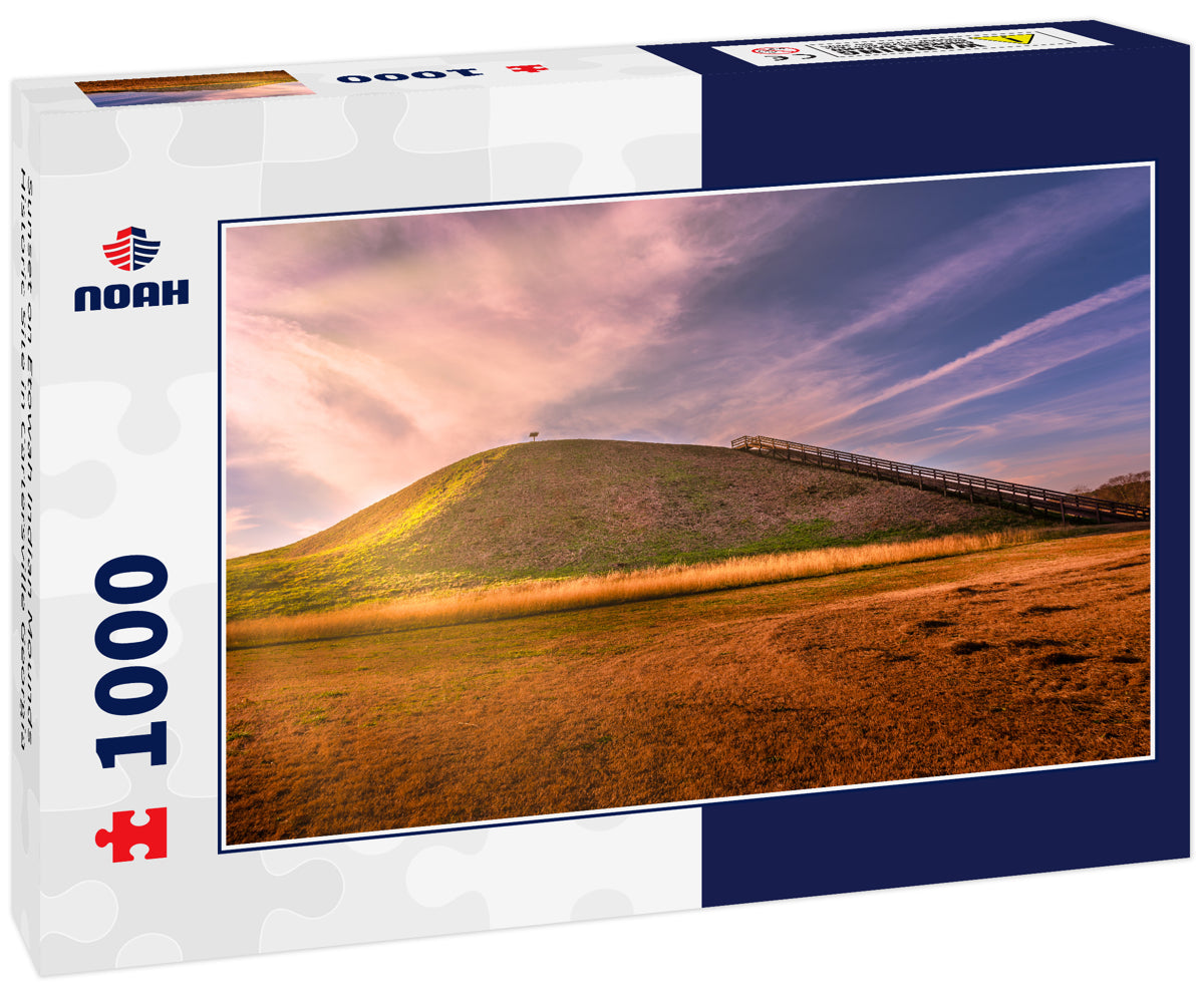 Sunset on Etowah Indian Mounds Historic Site in Cartersville Georgia