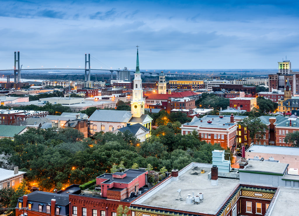 Savannah, Georgia, USA Historic Downtown