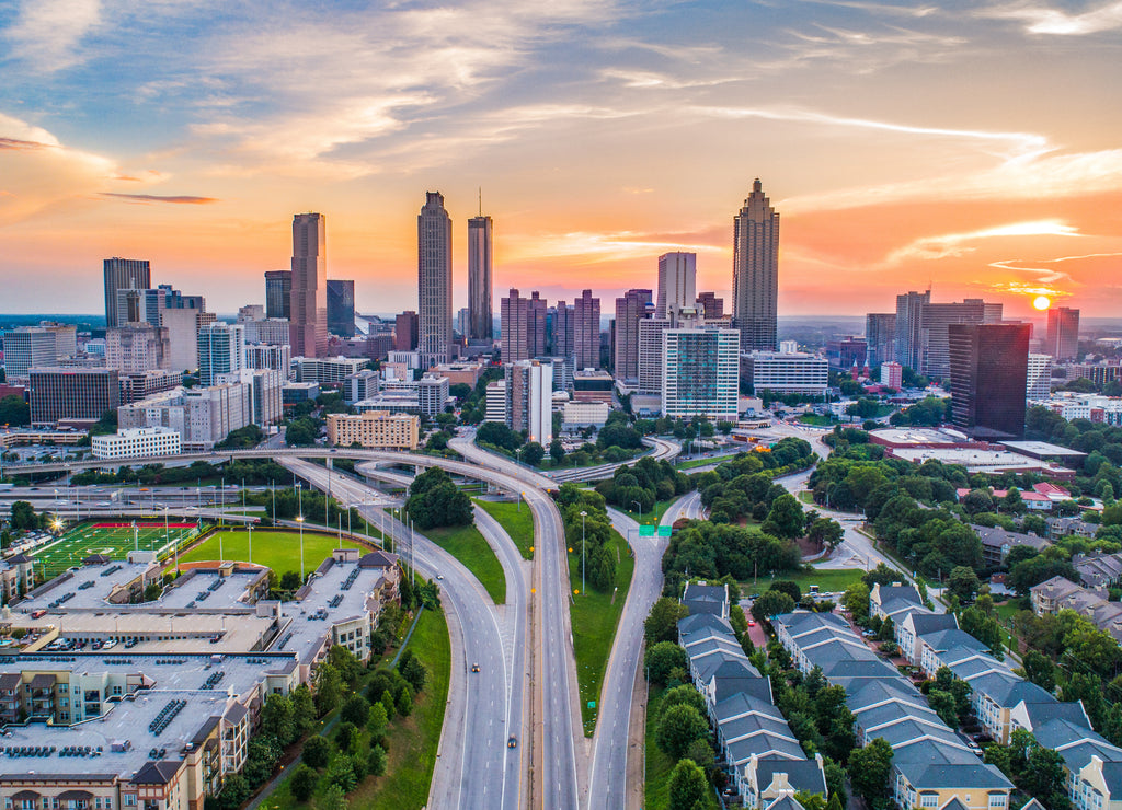 Atlanta, Georgia, USA Skyline Aerial Panorama