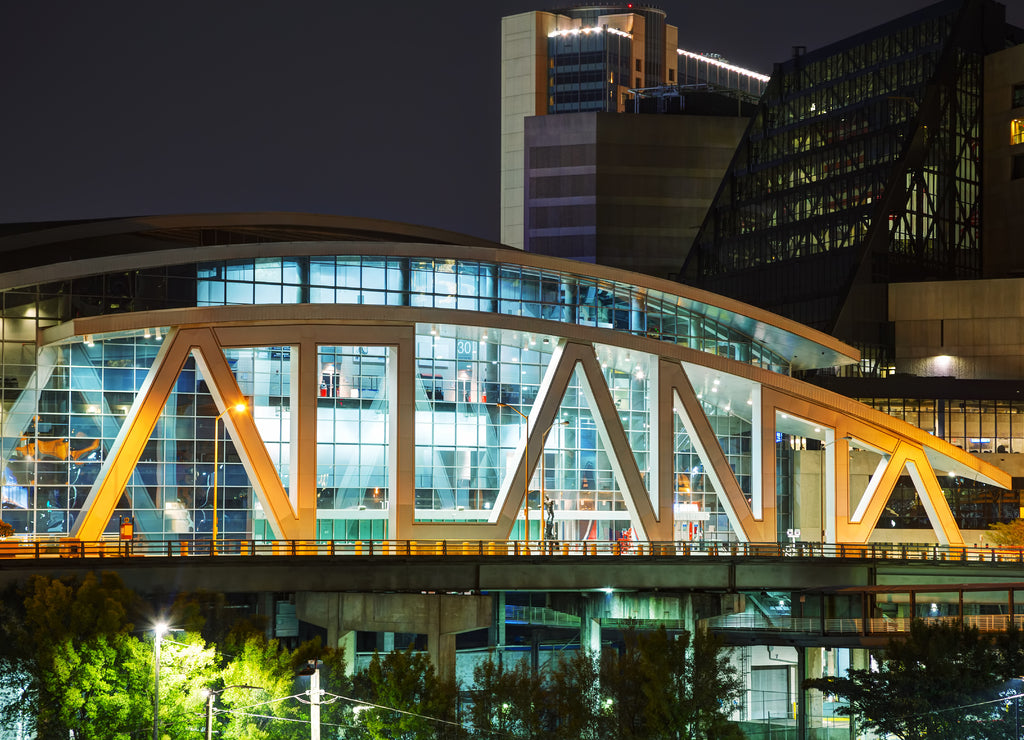 Philips Arena and CNN Center in Atlanta, Georgia USA