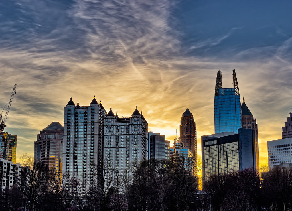 Downtown Atlanta sunset, Georgia USA