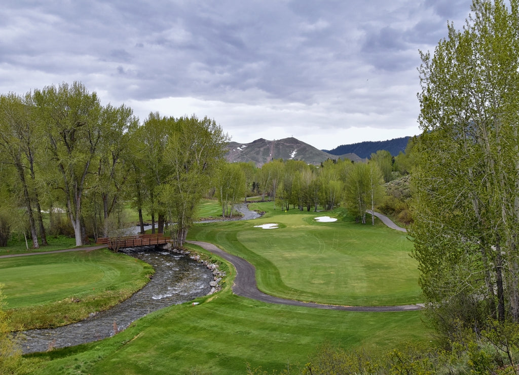Sun Valley, Badger Canyon in Sawtooth Mountains National Forest Landscape panorama views from Trail Creek Road in Idaho. United States
