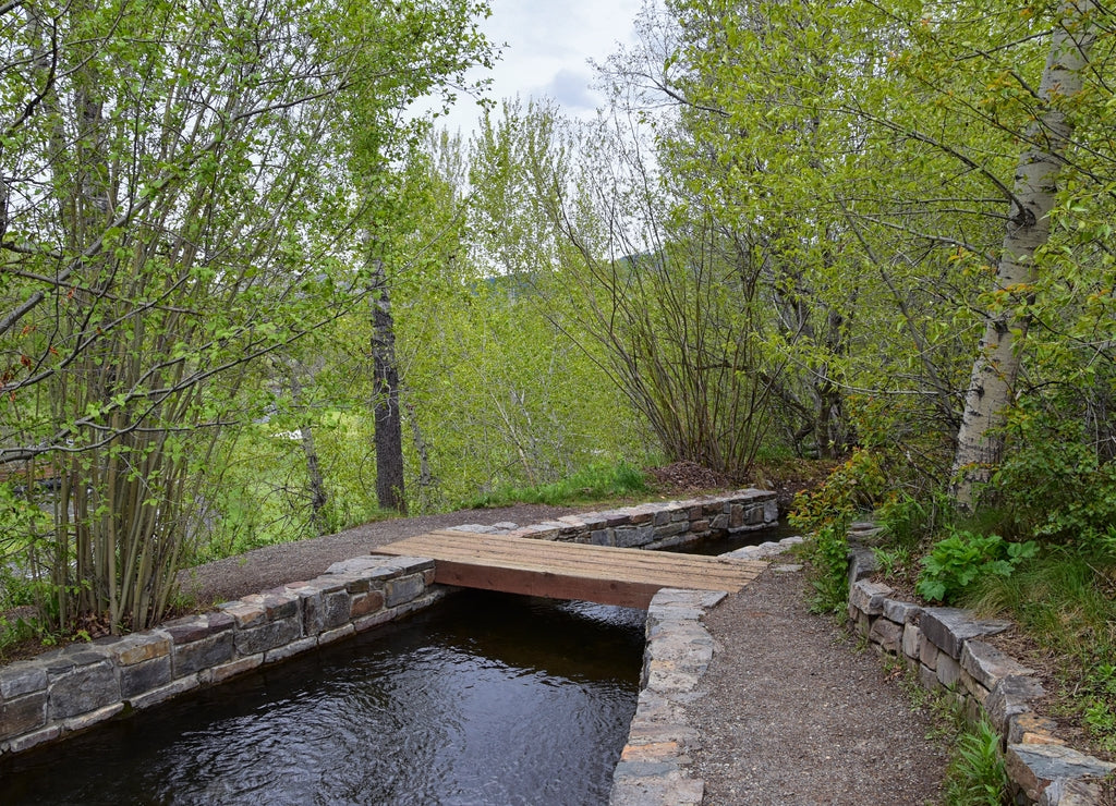Sun Valley, Badger Canyon in Sawtooth Mountains National Forest Landscape panorama views from Trail Creek Road in Idaho. United States