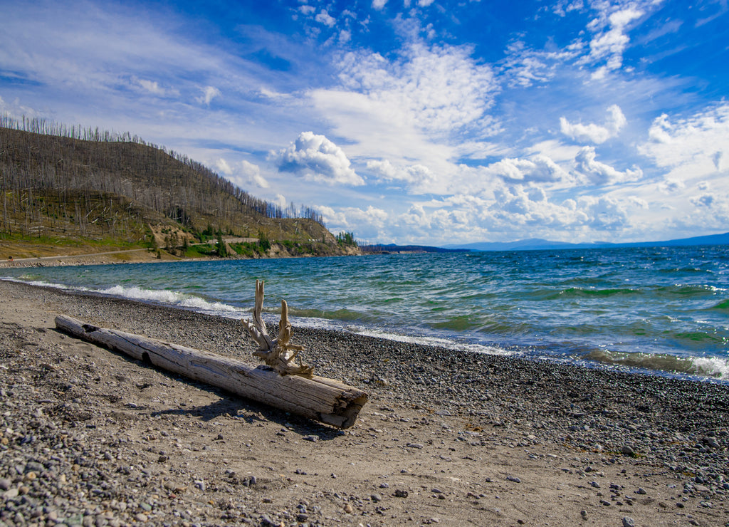 Lake at ''Yellowstone National Park'' is located in the U.S. states of Wyoming, Montana, and Idaho. This park is the first national park established in Americ