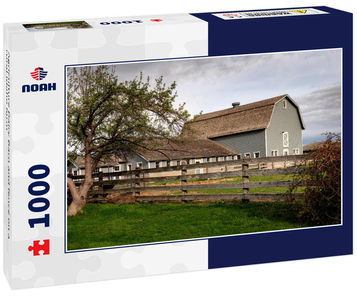 Agriculture Dairy Barn and fence on a rural Idaho farm