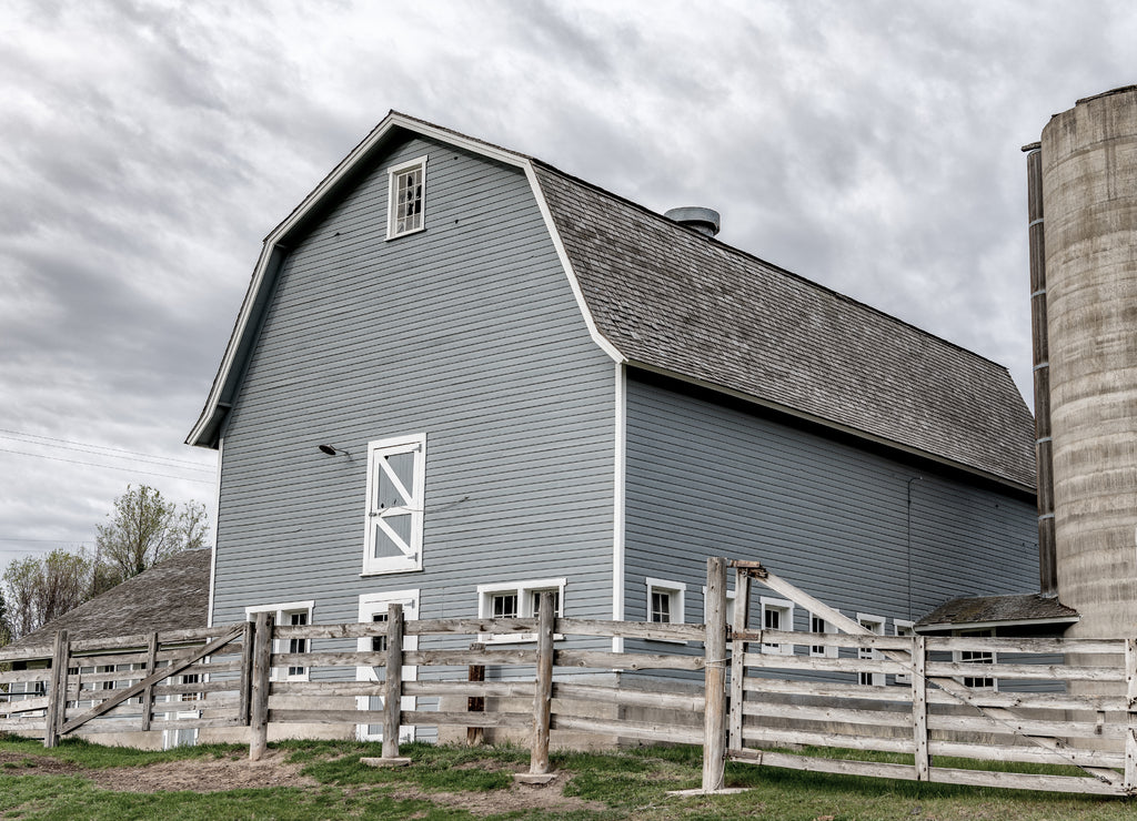 Classic old Dairy Barn on a farm in Idaho