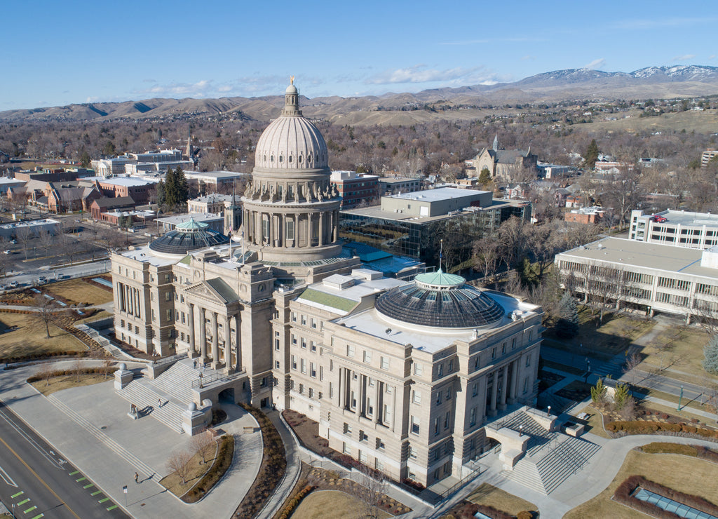 Looking down on the Boise Capital, Idaho