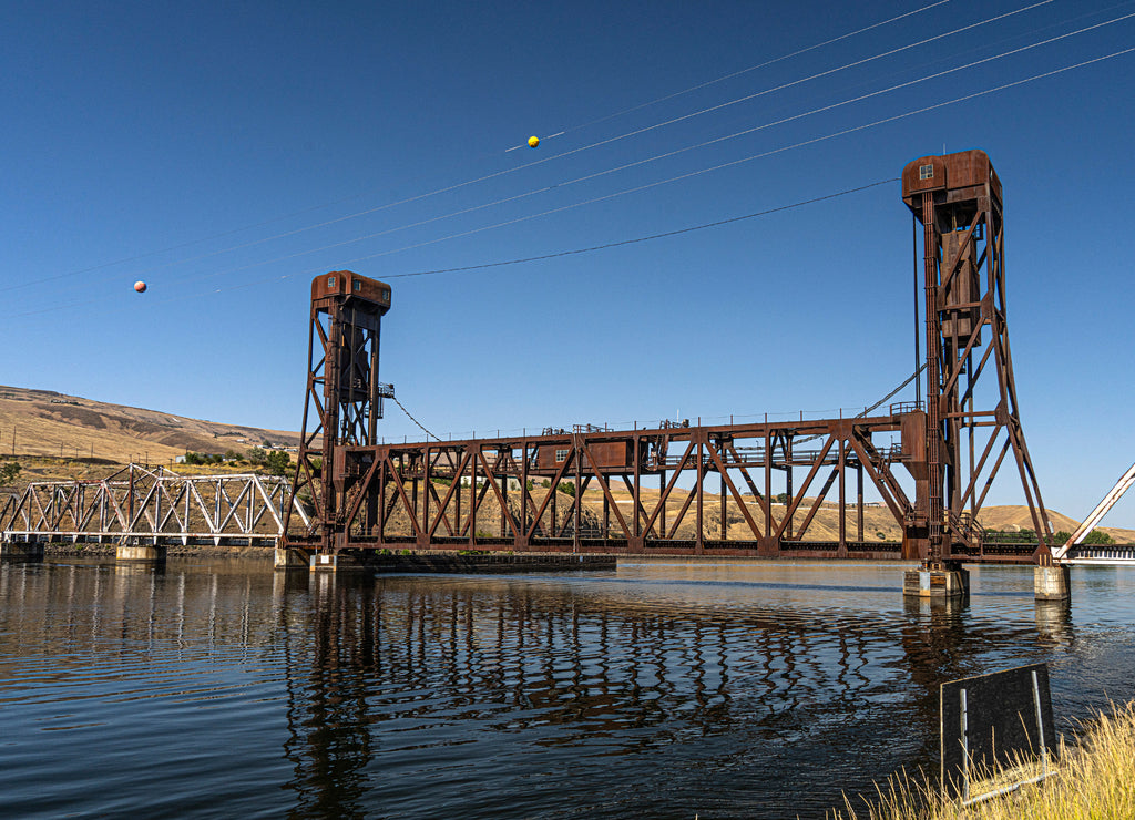 18th Street Bridge, over the Clearwater River, Lewiston Idaho, Nez Perce County, 1951