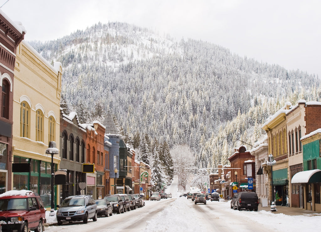 Winter in Downtown Wallace Idaho