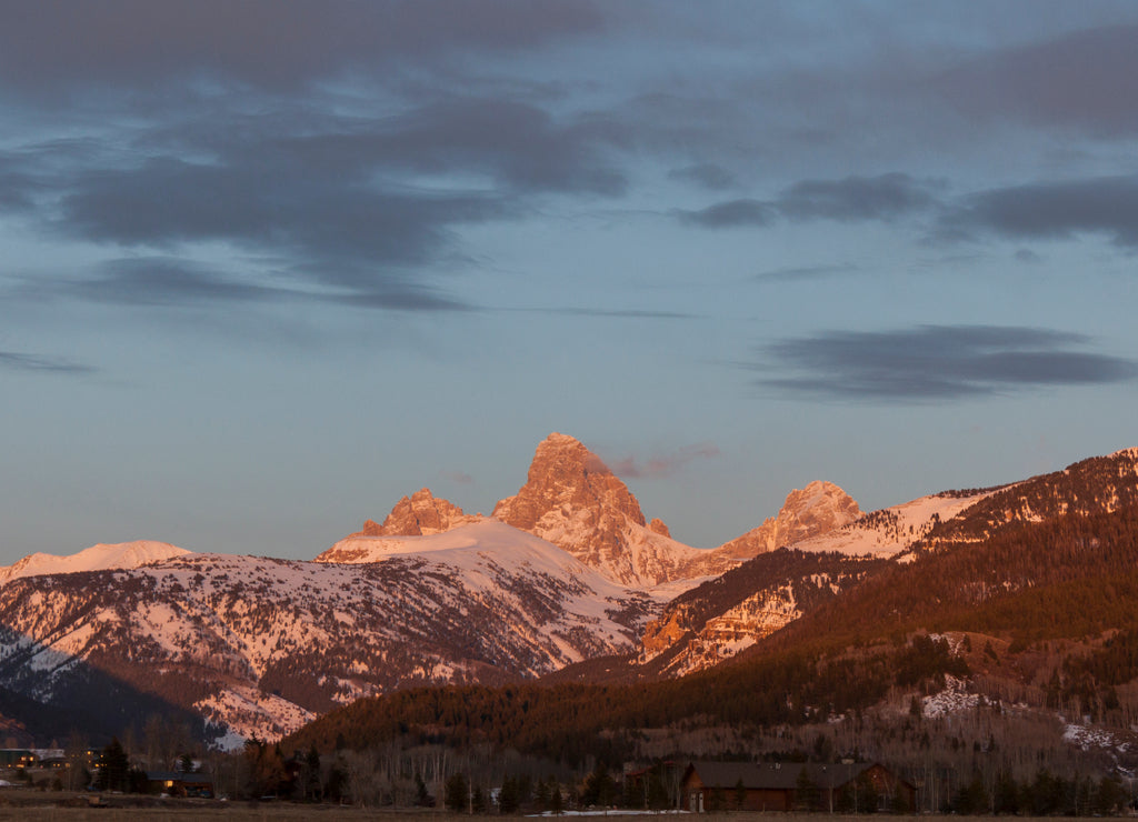 Grand Teton at sunset, Driggs, Idaho