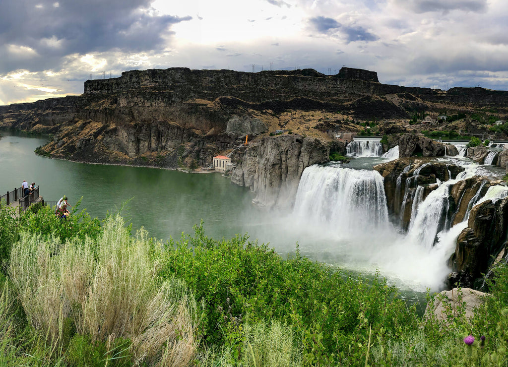 Shoshone Falls on a beautiful summer day - Panoramic view, Idaho