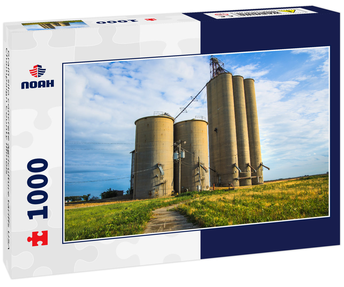 Grain silo concrete agriculture tariffs USA Champaign County Illinois