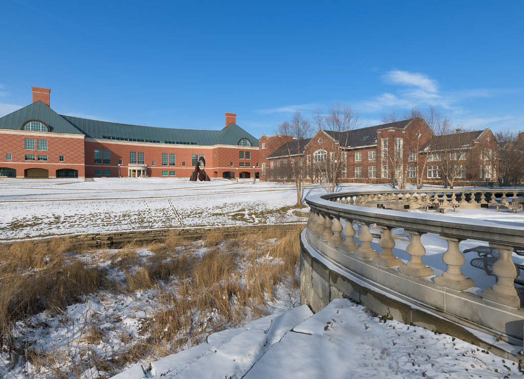 Bardeen Quadrangle and Grainger Engineering Library at the University of Illinois at Urbana-Champaign