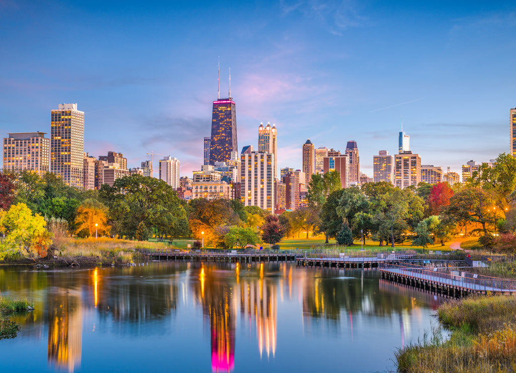 Lincoln Park, Chicago, Illinois Skyline