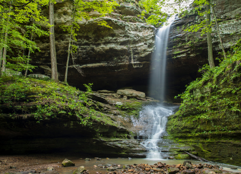 Waterfall at Ferne Clyffe State Park, Johnson County, Illinois
