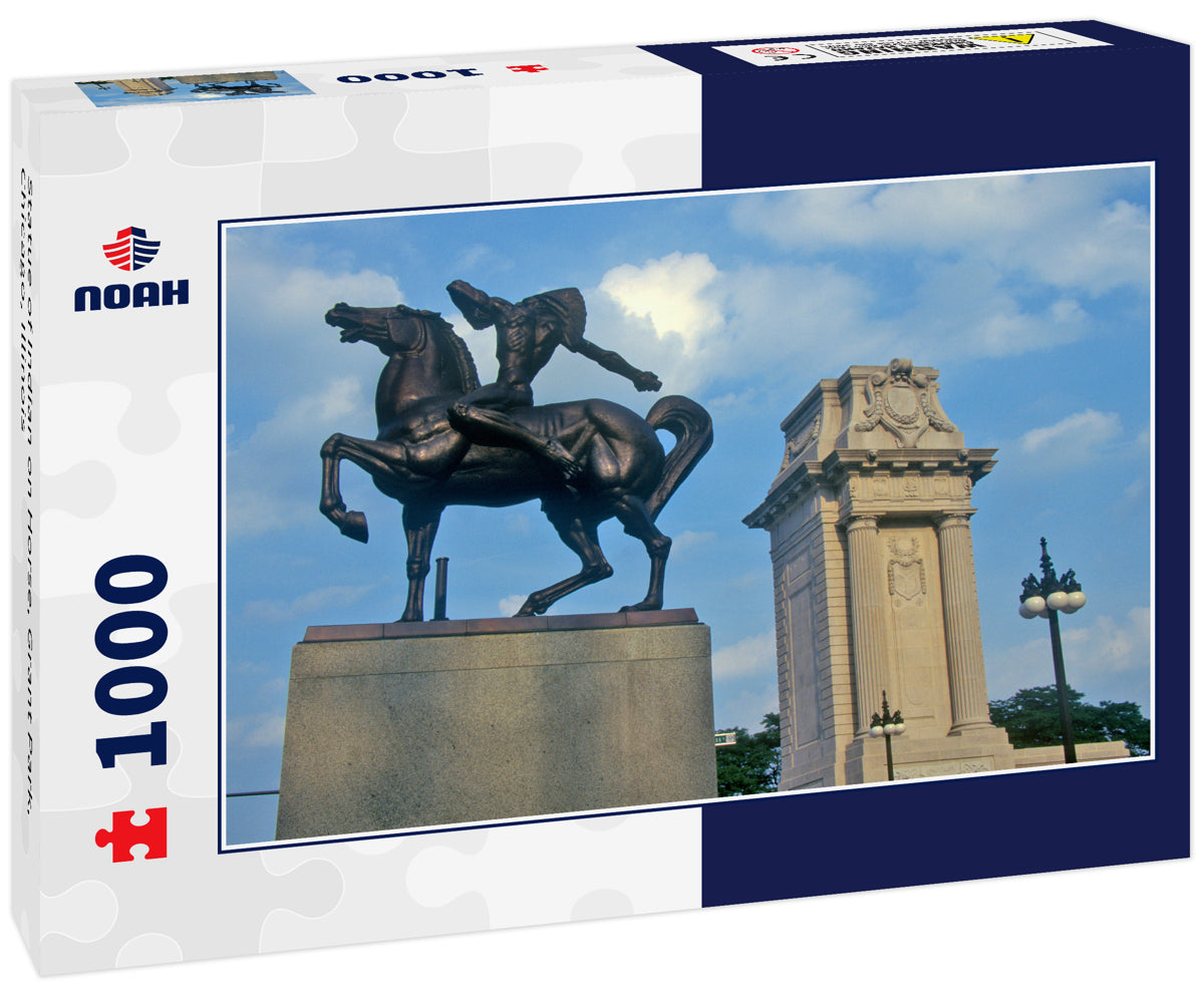 Statue of Indian on Horse, Grant Park, Chicago, Illinois