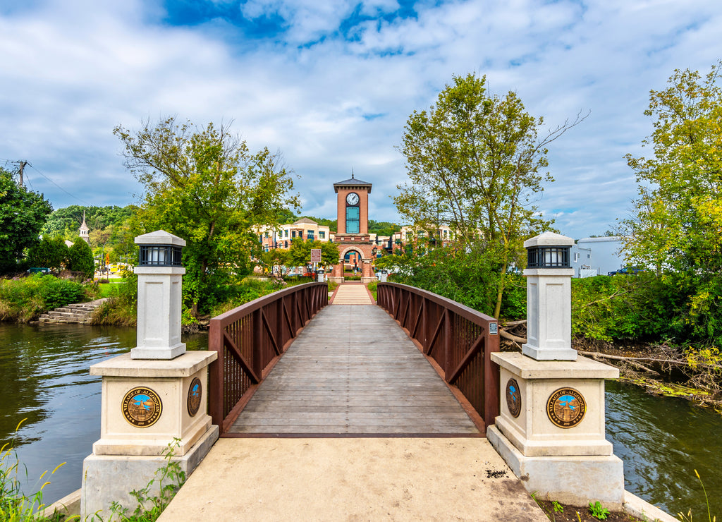 Clock Tower view in Algonquin Town of Illinois