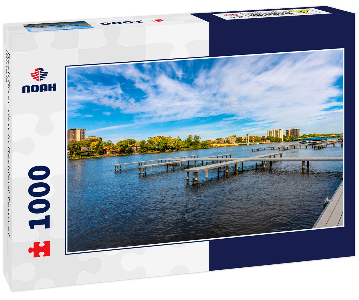 Rock River view in Rockford Town of Illinois