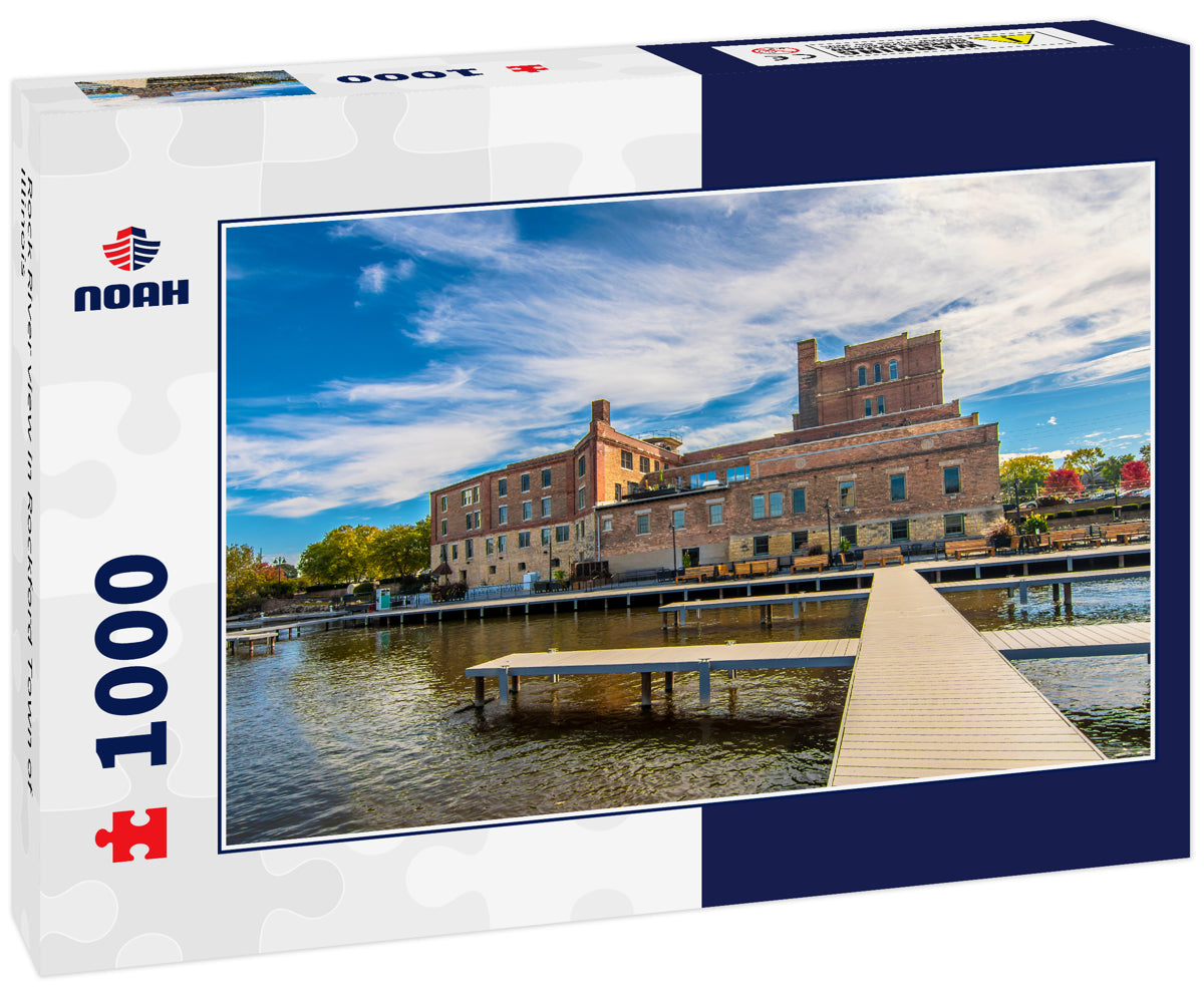 Rock River view in Rockford Town of Illinois