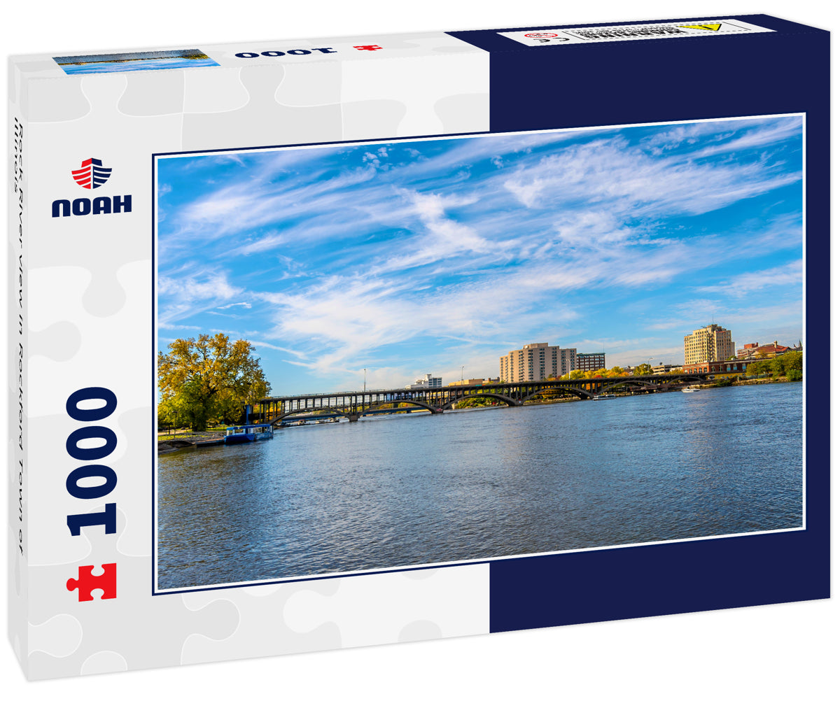 Rock River view in Rockford Town of Illinois